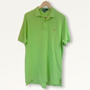 Men’s Polo by Ralph Lauren 100% Cotton Green Short Sleeve Polo | Size: Large